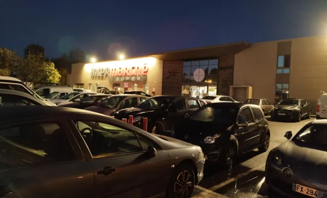 Eclairage nuit Intermarché Cadaujac